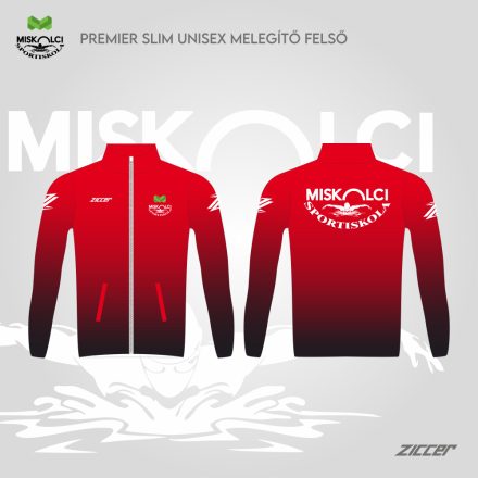 Miskolci Sportiskola Úszó Szakosztály unisex slim utazó melegítő felső