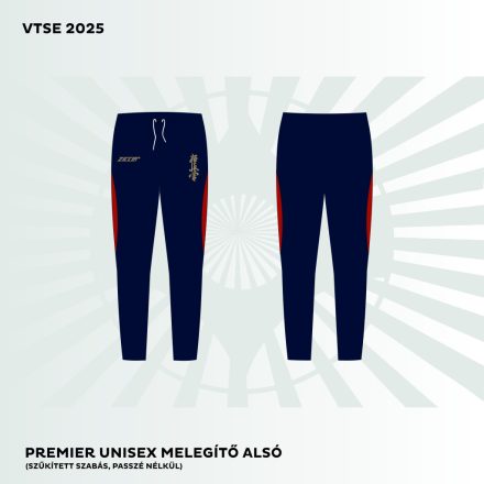 VTSE EGYESÜLETI PREMIER SLIM PANT UNISEX melegítő nadrág utazó 