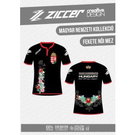 Magyar Virágmintás női mez fekete