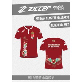 Magyar Virágmintás női mez bordó